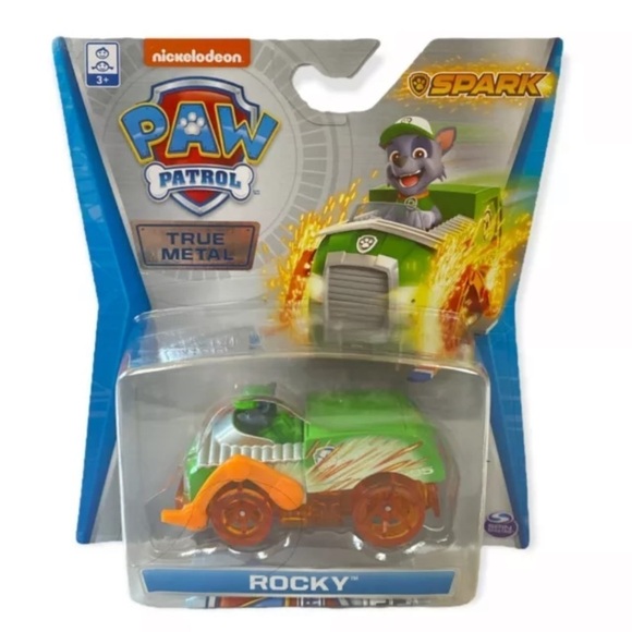 PAW PATROL New Series Spark Rocky Green Recycling Truck True Metal Toy Car NEW - Picture 1 of 3